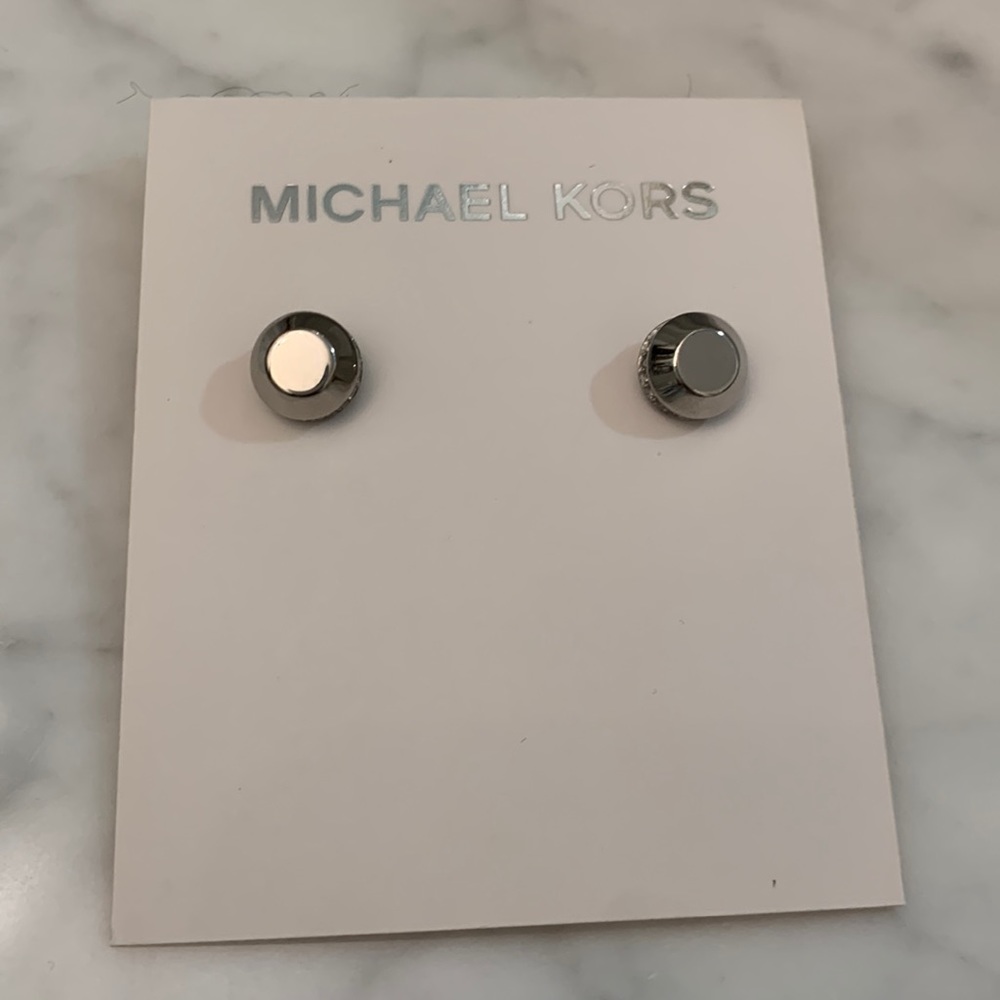 MK Rhinestone Large Stud Earrings